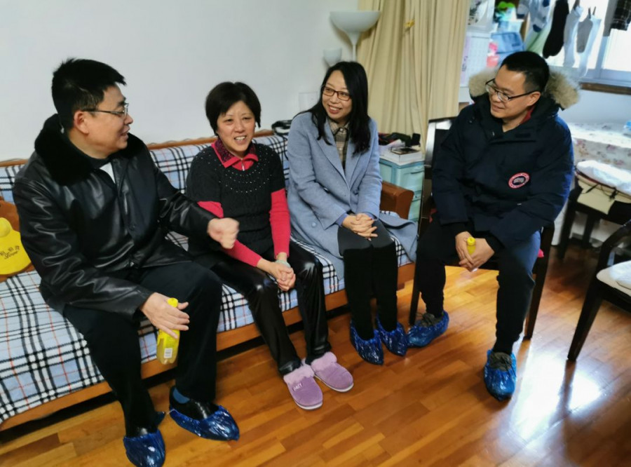 新华医院心血管内科党支部和护理部向支援武汉的员工家属拜年